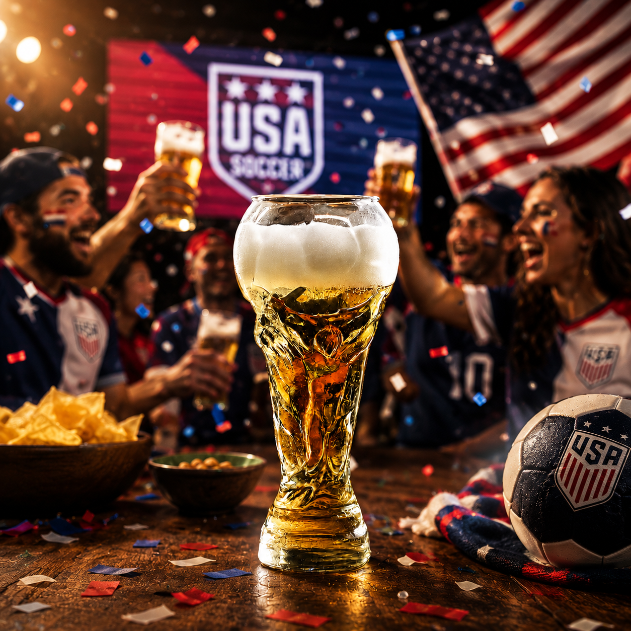 Vaso de Cerveza Copa del Mundo Futbol